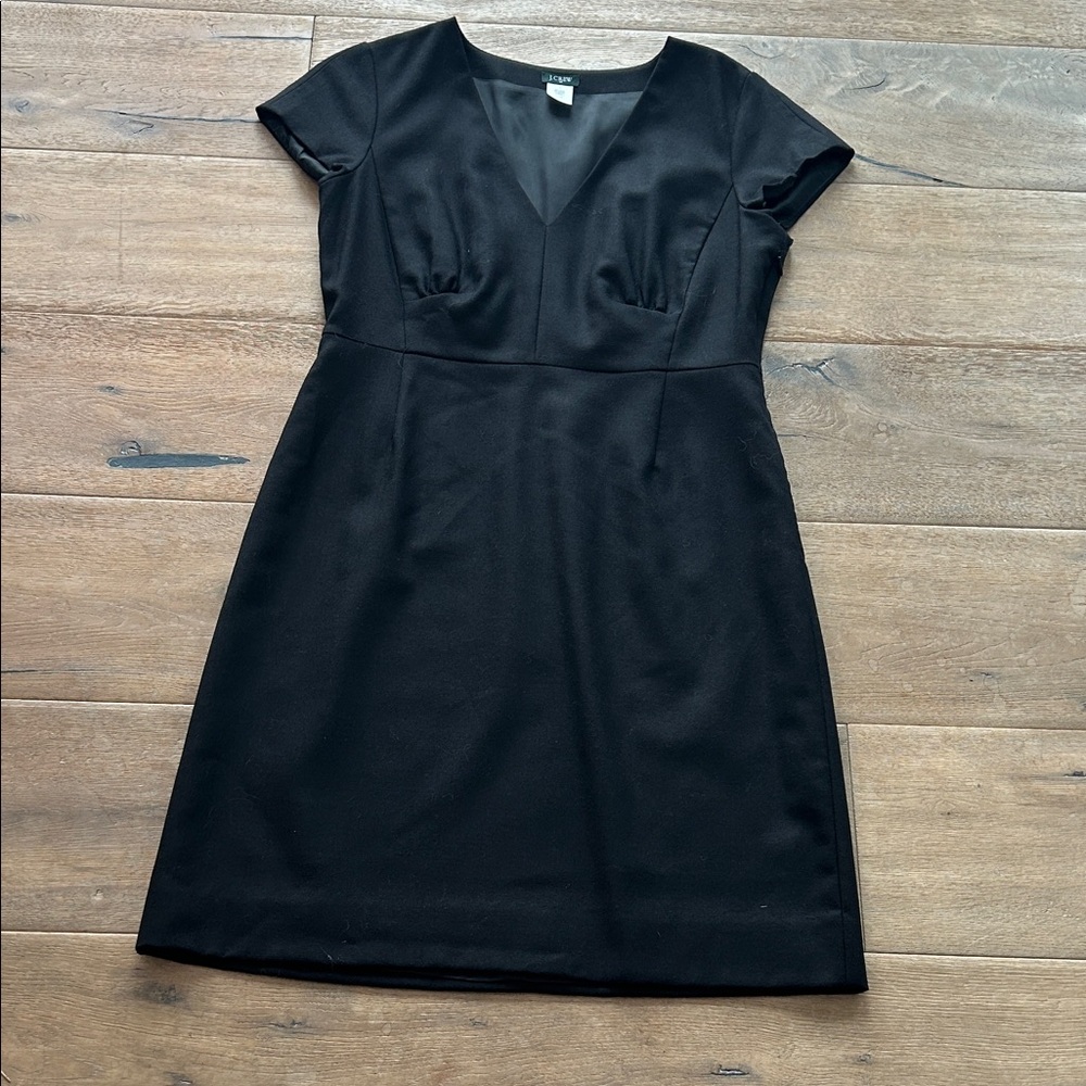 J. Crew Elegant Black V-Neck Dress